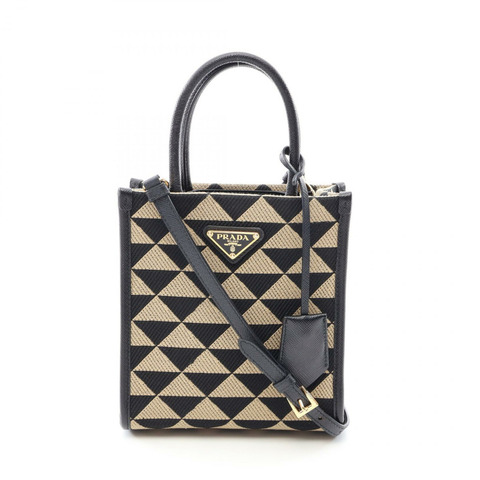 PRADA TRIANGOLO JACQUARD 符號刺繡迷你兩用手袋 1BA355 帆布