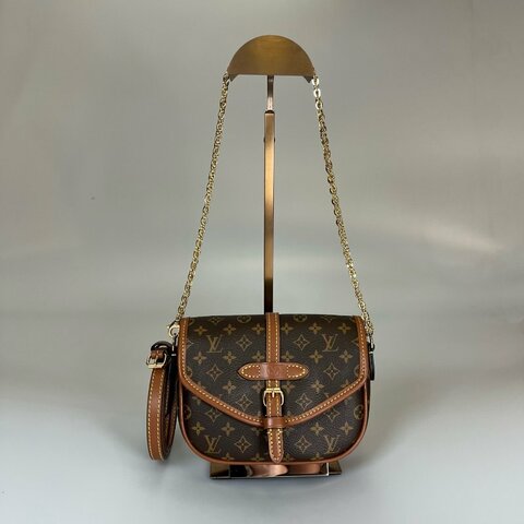 LV M27096/晶片款 老花Solo馬鞍包