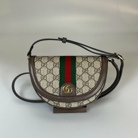 GUCCI 757309 老花半月包