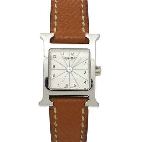 愛馬仕 H-Watch Mini HH1 110 女士腕錶 銀色石英錶