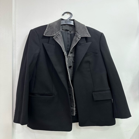 Alexander Wang 亞歷山大王的西裝拼牛仔外套 8碼