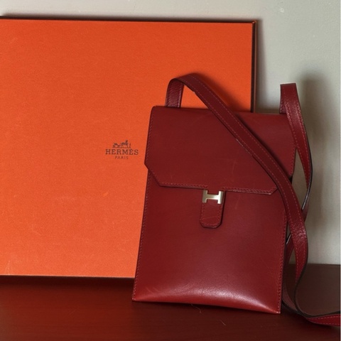 【氣質小包✨全網獨有❤️】愛馬仕Hermes vintage全皮手機包 斜挎包