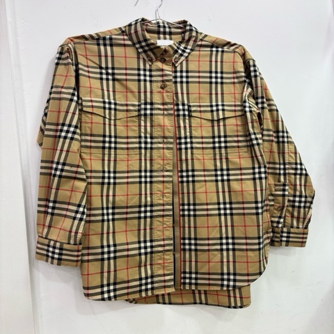 Burberry 巴寶莉 男士經典格紋長袖襯衫 外套 6碼