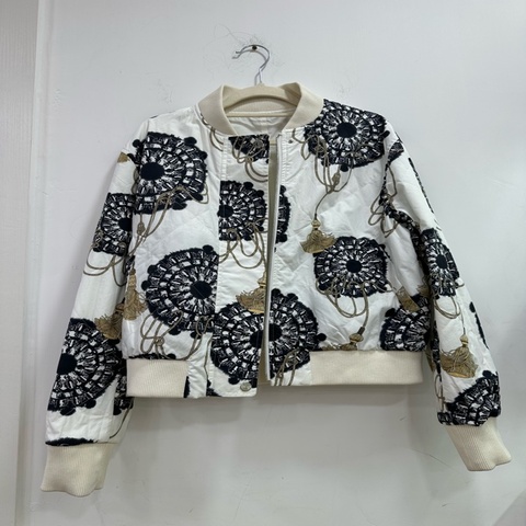 Hermes 愛馬仕 黑白花紋雙面穿夾克外套 36碼