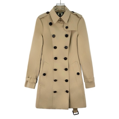 Burberry 棕色风衣外套 S码