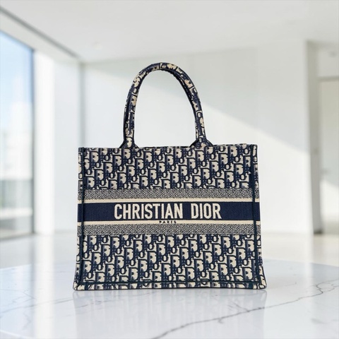 莉亞精品♡ Dior 老花Book Tote 中號 二手美包