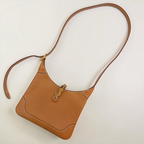 莉亞精品♡ HERMES TRIM DUO24 金棕金扣 二手美包