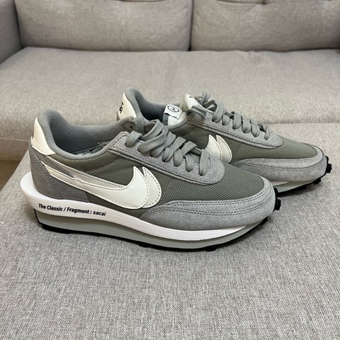 Sacai x fragment design x Nike LDWaffle 三方聯名灰白