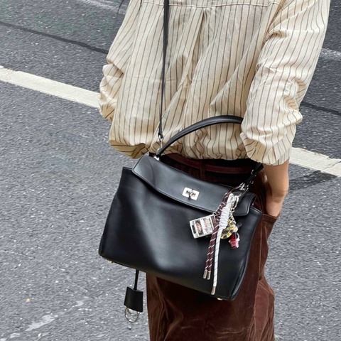 Balenciaga巴黎世家 rodeo小號黑銀手提包單肩包斜背包