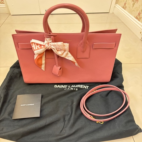saint Laurent YSL sac de bag風琴包 玫瑰乾燥粉色