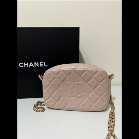 Chanel 櫻花粉相機包 95成新✨️