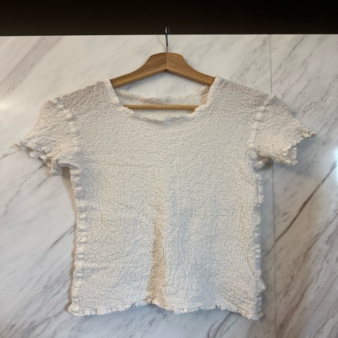 三宅一生 me ISSEY MIYAKE 白色經典花椰上衣