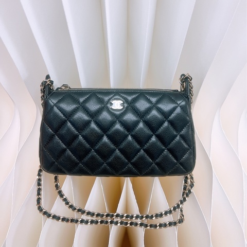 Chanel woc 兩用黑金麻雀包/腋下包