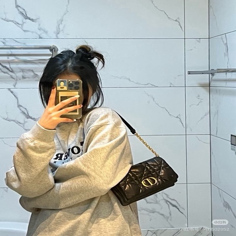 🖤 Dior Caro 黑金藤格紋鍊條包 🖤