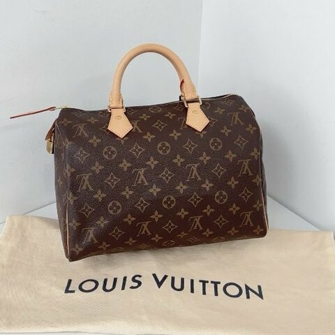 閒置新 路易威登/Louis Vuitton Speedy30老花手提款 芯片款