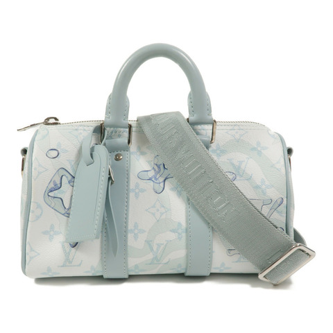 LOUIS VUITTON Monogram Aqua Garden Keepall Bandouliere 25手挽肩背兩用袋