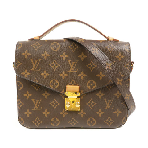 LOUIS VUITTON Monogram Pochette Metis MM手挽肩背兩用袋棕色