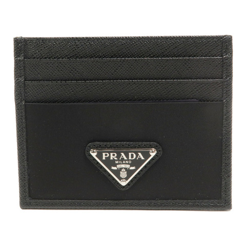 PRADA 尼龍/皮革Re-Nylon & Saffiano Leather Card Holder卡片套