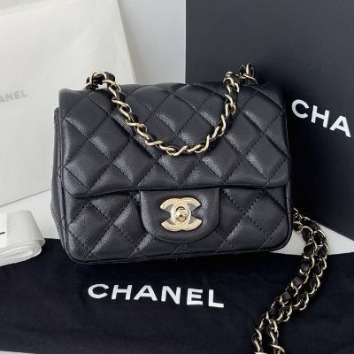 閒置新 香奈兒/Chanel 黑金CF方胖子 芯片款