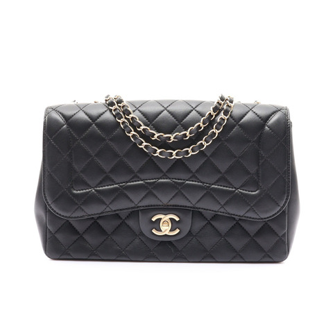黑色 菱格紋 羊皮 Mademoiselle Chic Flap 鍊帶 肩背包 金釦【CHANEL 香奈兒】 A93938