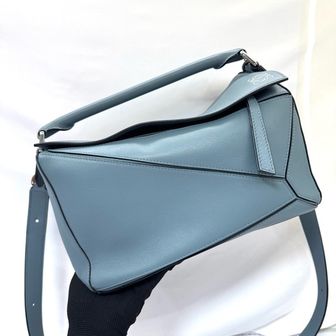 LOEWE Puzzle 幾何拼圖包 中號  灰藍色
