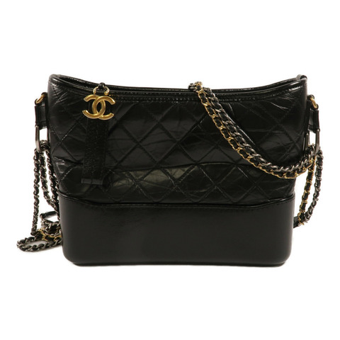 CHANEL 牛皮皮革Gabrielle Medium鏈帶手挽肩背兩用袋
