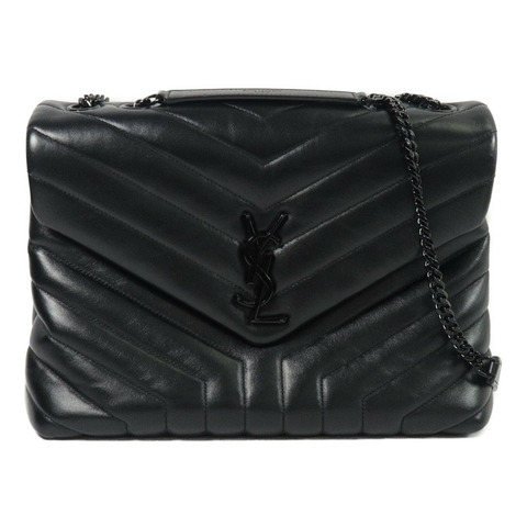 SAINT LAURENT 牛皮皮革LouLou Medium鏈帶肩背袋