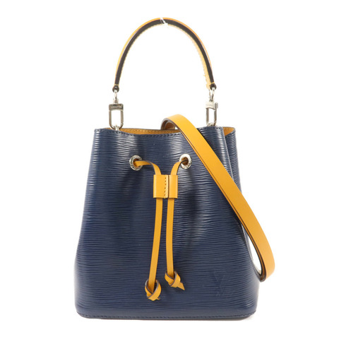 LOUIS VUITTON Epi Neo Noe BB銀扣手挽肩背兩用袋深藍色