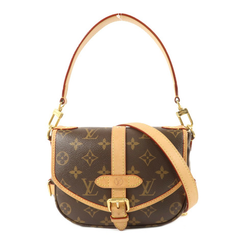 LOUIS VUITTON Monogram Saumur BB金扣手挽肩背兩用袋