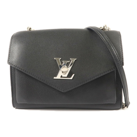 LOUIS VUITTON 牛皮皮革Mylockme銀扣鏈帶肩背袋
