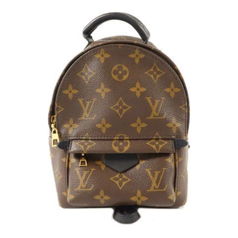 LOUIS VUITTON Monogram Palm Springs金扣背包棕色