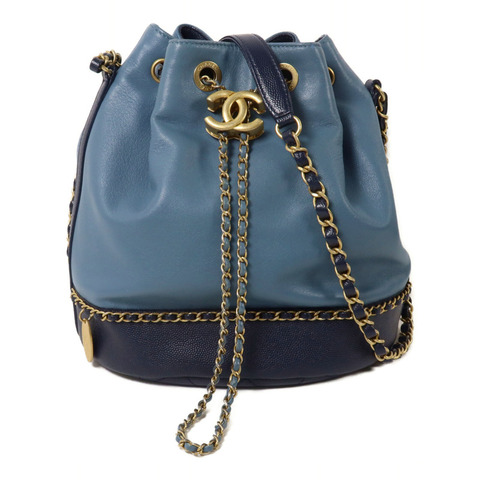 CHANEL 牛皮皮革Chain Bucket鏈帶肩背袋