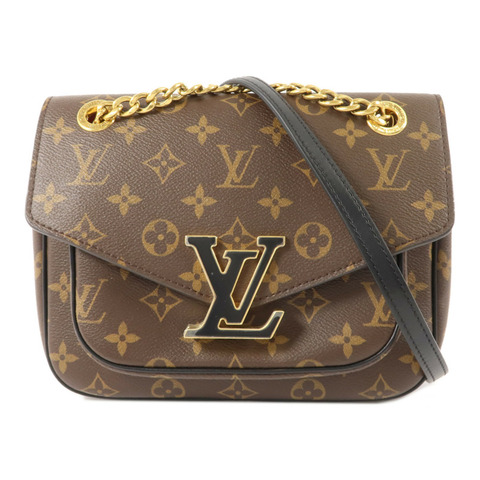 LOUIS VUITTON Monogram Passy金扣肩背袋棕色