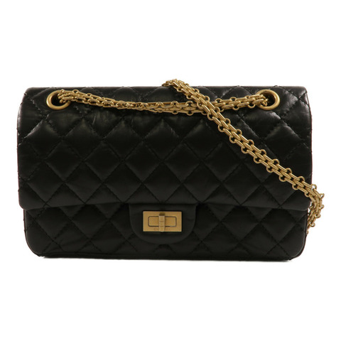 CHANEL 牛皮皮革2.55 Small鏈帶手挽肩背兩用袋