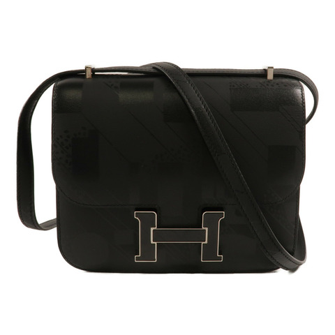 HERMES Sombrero皮革Mini Constance On A Summer Night肩背袋Noir