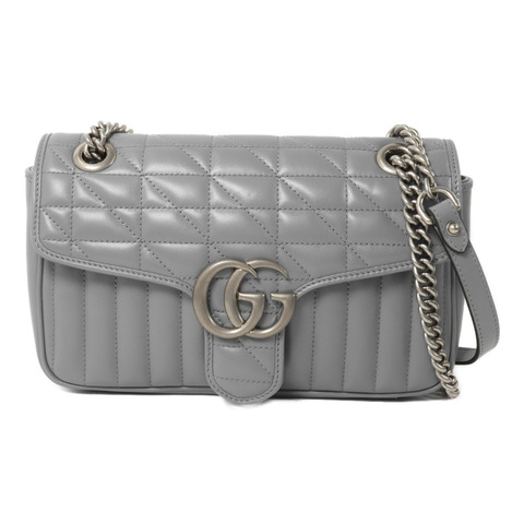 GUCCI 牛皮皮革GG Marmont Shoulder Bag鏈帶肩背袋