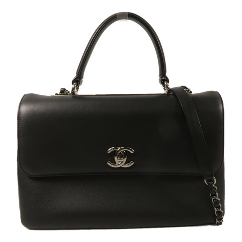 CHANEL 牛皮皮革Trendy CC Medium鏈帶手挽肩背兩用袋