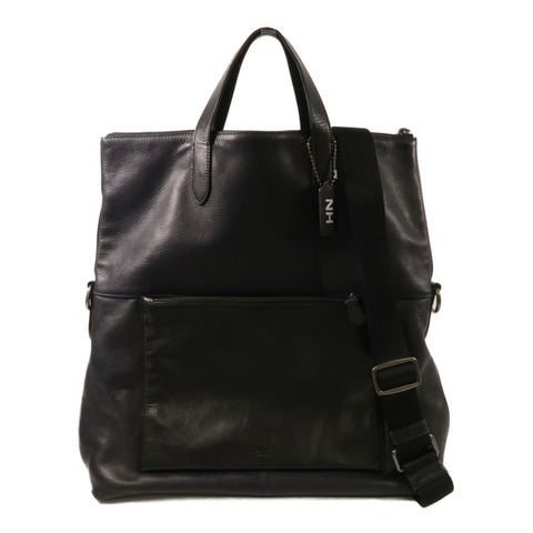 COACH 牛皮皮革Manhattan Foldover Tote Bag手挽肩背兩用袋