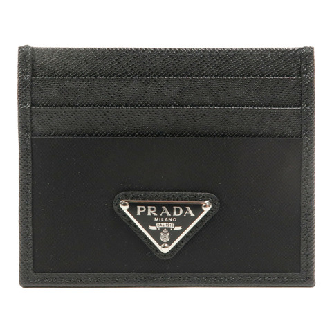 PRADA 尼龍/皮革Re-Nylon & Saffiano Leather Card Holder卡片套