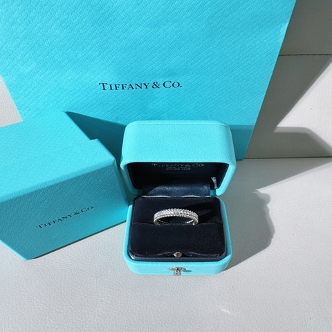 Tiffany & Co. 蒂芙尼 Schlumberger 史隆伯傑 大師 系列 Rope 滿鑽麻花戒指，51碼