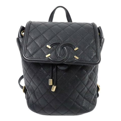 CHANEL 牛皮皮革Filigree Backpack背包