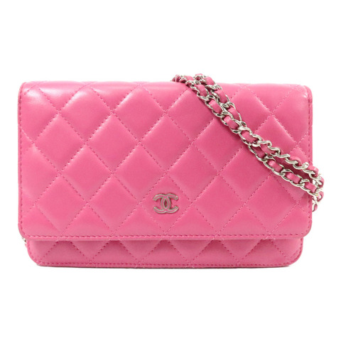 CHANEL 羊皮皮革WOC Wallet On Chain鏈帶肩背袋