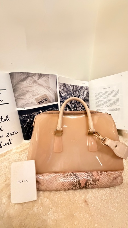 Furla candy 粉紅果凍包