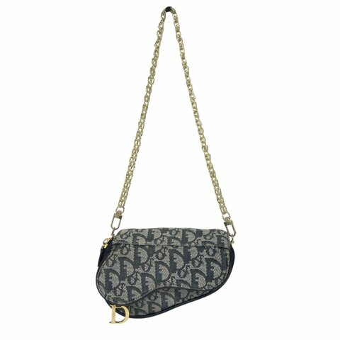 DIOR *自加鏈＞送無品牌扣＋無品牌鏈帶* 中古 Saddle 馬鞍 肩背包