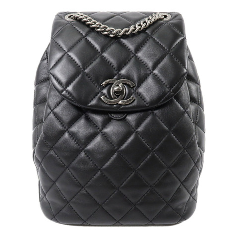 CHANEL 羊皮皮革Urban Spirit Backpack鏈帶背包