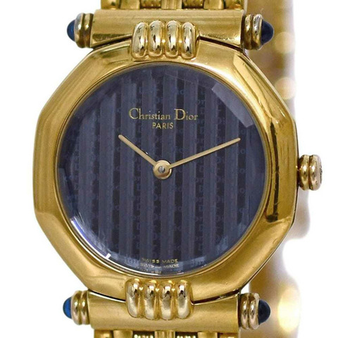 Christian Dior Swing Dress Watch Navy Gold 64151 女士不鏽鋼石英腕錶 657***