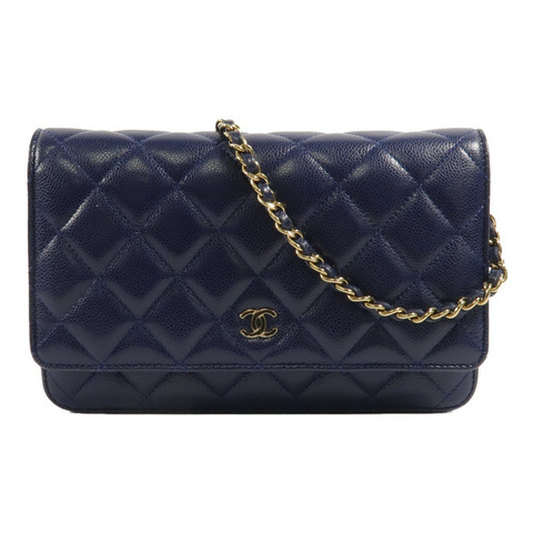 CHANEL 牛皮皮革WOC Wallet On Chain鏈帶肩背袋