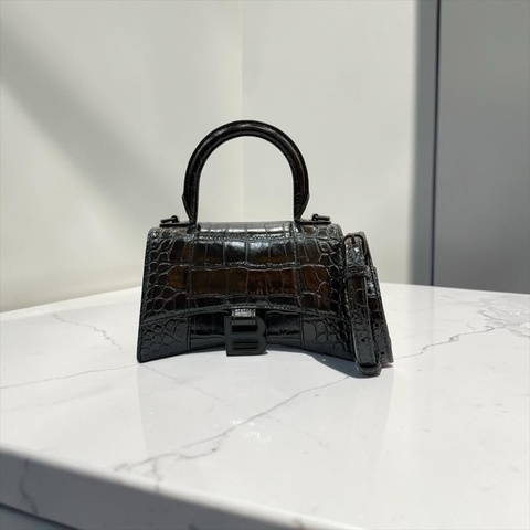 莉亞精品♡ Balenciaga 沙漏包 XS 黑色 二手美包