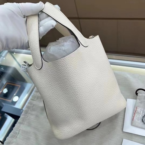 🐎Hermes愛馬仕｜Picotin菜籃子18奶灰白｜99新｜W刻
