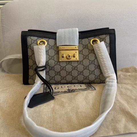 閒置未使用 Gucci古馳 padlock 小三包黑色 有塵袋 尺寸26*18